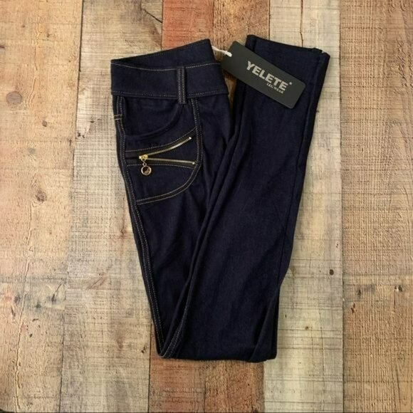 Yelete women's size S/M dark wash jeggings NWT's - Picture 8 of 8